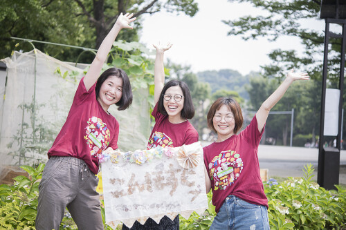 「こすぎこんぽすと部」村上美紀さん、手塚千里さん、中川敦子さん